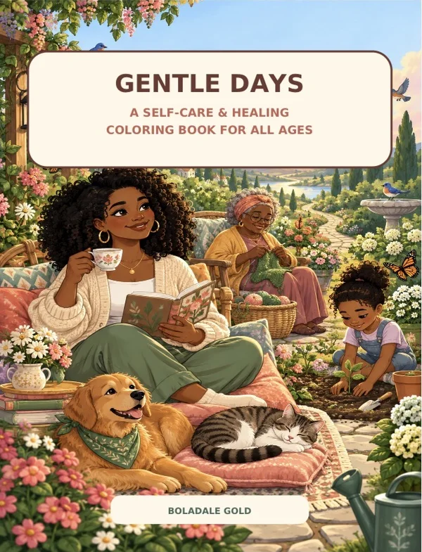Cover of Gentle Days coloring book